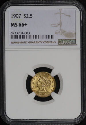 Obverse of this 1907 Liberty Head $2.5 NGC MS-66+