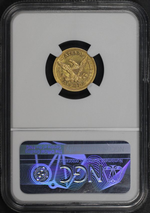 Reverse of this 1859 Type 1 Liberty Head $2.5 NGC MS-61