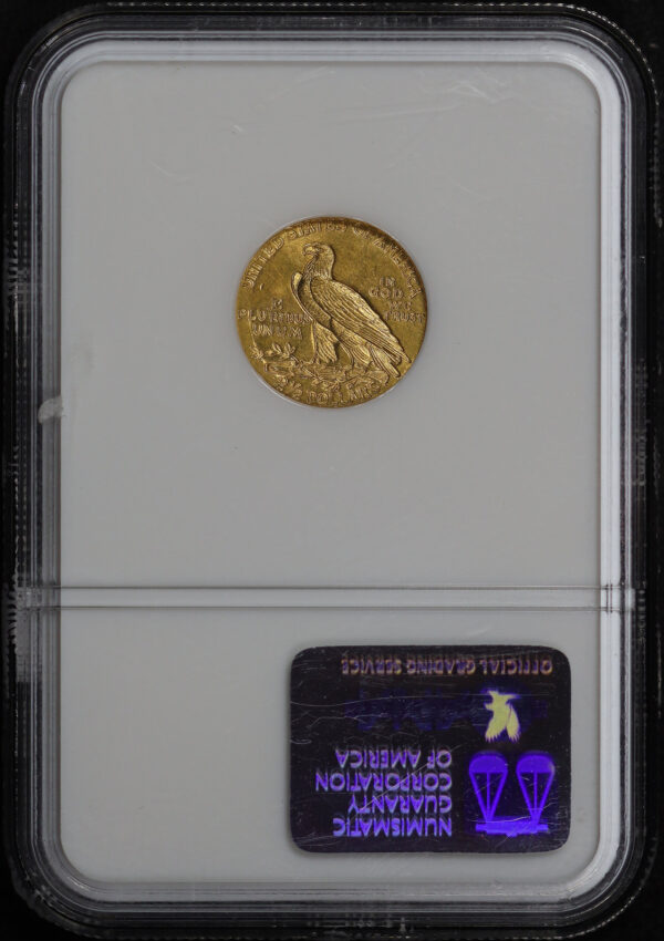 Reverse of this 1910 Indian $2.5 NGC MS-63