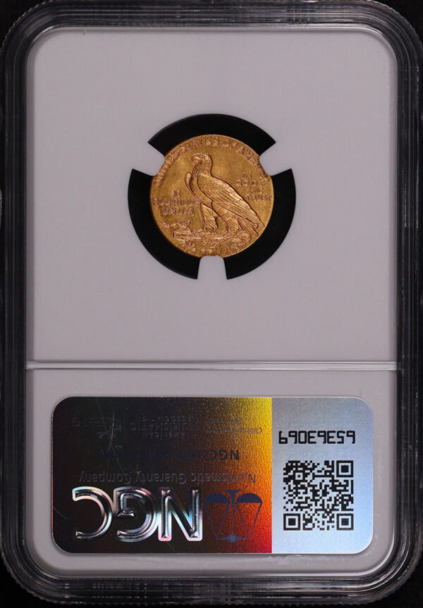 Reverse of this 1910 Indian $2.5 NGC MS-64