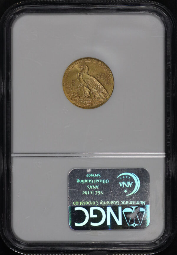 Reverse of this 1911 Indian $2.5 NGC MS-63 CAC