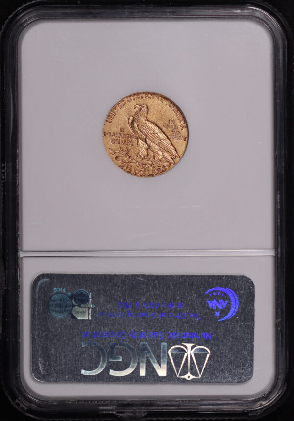 Reverse of this 1911-D Indian $2.5 NGC AU-55