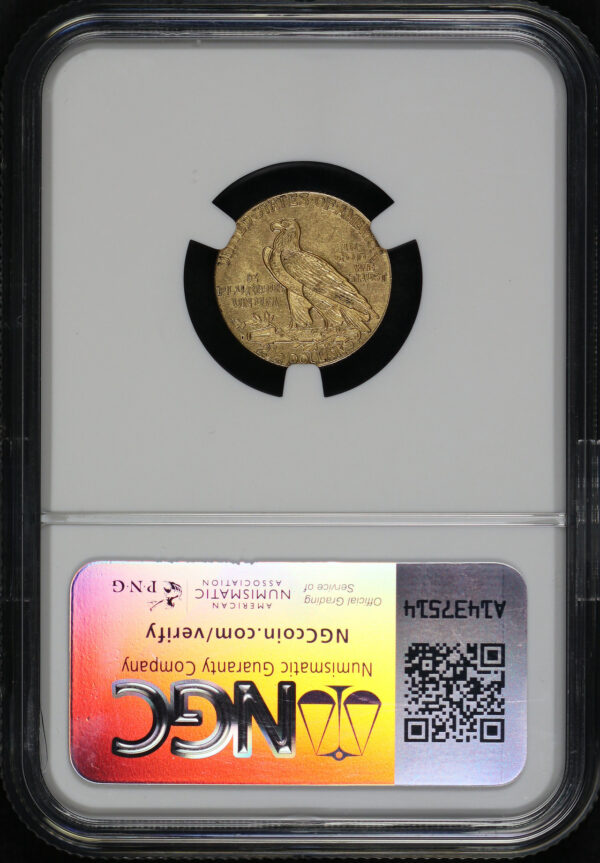 Reverse of this 1911-D Indian $2.5 NGC AU-58