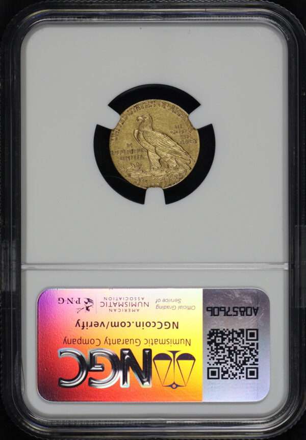 Reverse of this 1911-D Indian $2.5 NGC AU-58