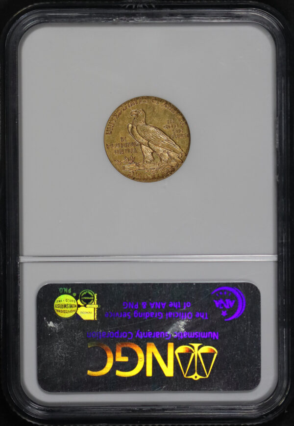 Reverse of this 1913 Indian $2.5 NGC MS-61