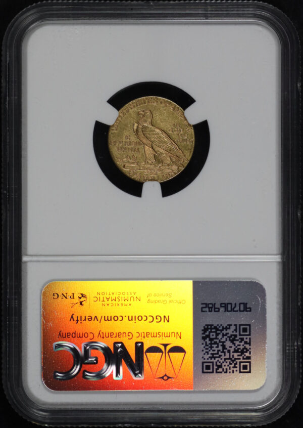 Reverse of this 1914 Indian $2.5 NGC MS-62
