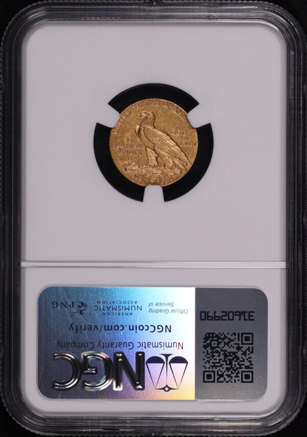 Reverse of this 1914 Indian $2.5 NGC MS-62