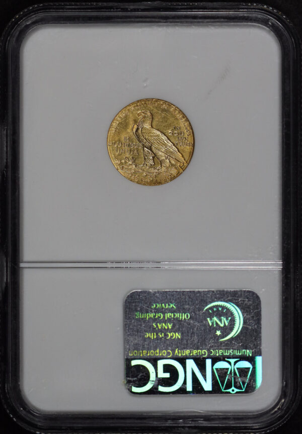 Reverse of this 1914-D Indian $2.5 NGC MS-62