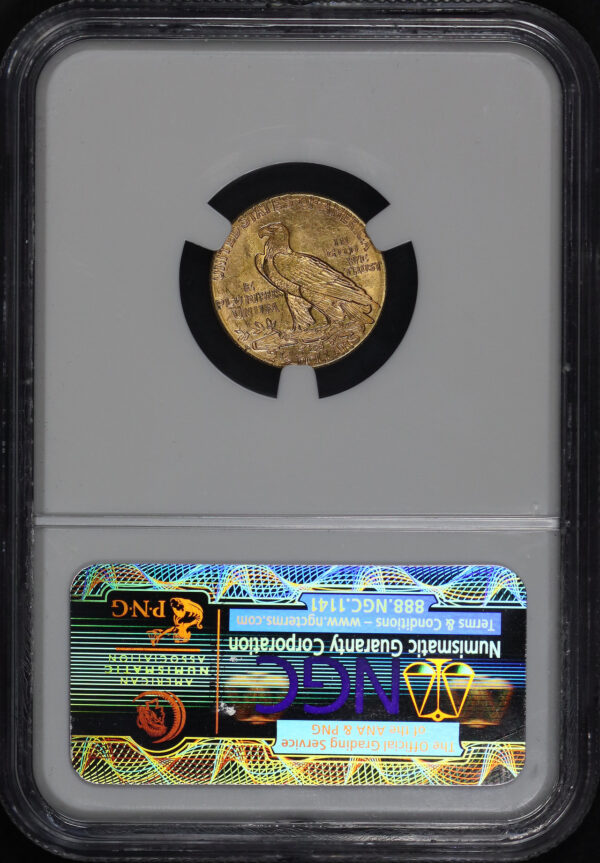 Reverse of this 1914-D Indian $2.5 NGC MS-63 CAC