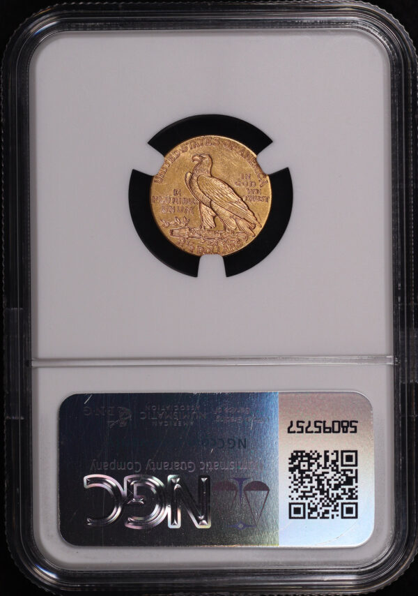 Reverse of this 1915 Indian $2.5 NGC MS-62