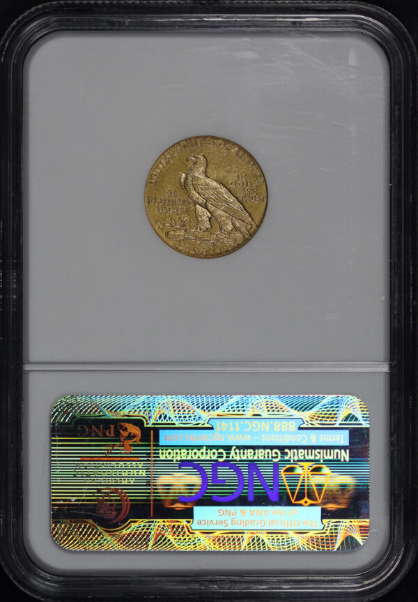 Reverse of this 1915 Indian $2.5 NGC MS-62