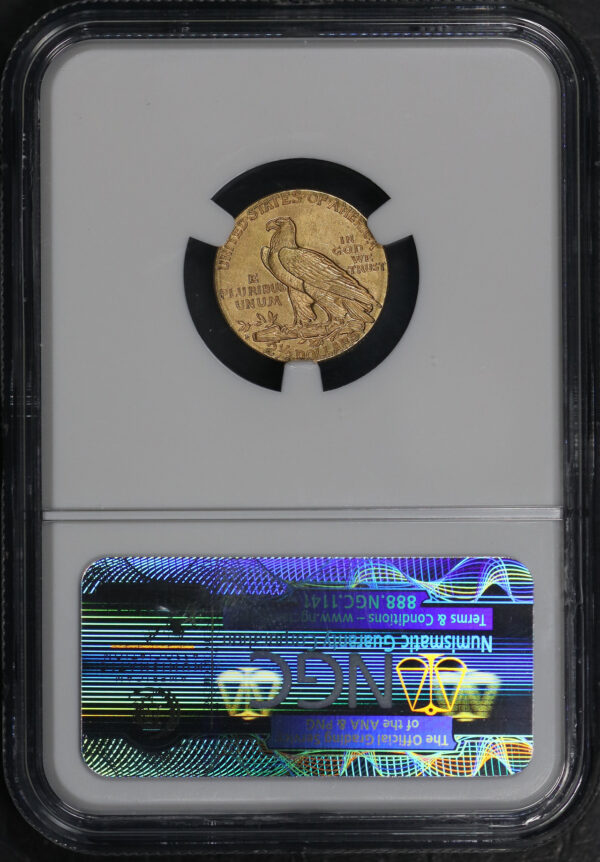 Reverse of this 1925-D Indian $2.5 NGC MS-65