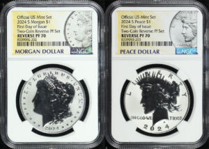Obverse of this 2024-S Morgan & Peace Dollar NGC PF-70 Reverse Proof First Day of Issue
