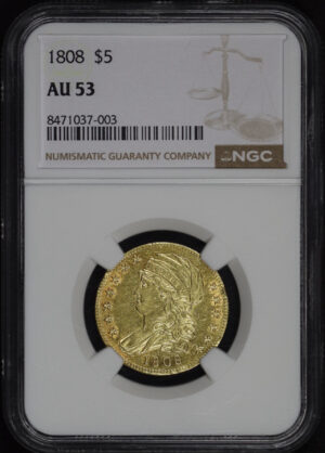 Obverse of this 1808 Capped Bust $5 NGC AU-53