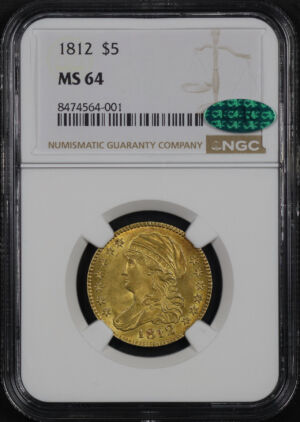 Obverse of this 1812 Capped Bust $5 NGC MS-64 CAC