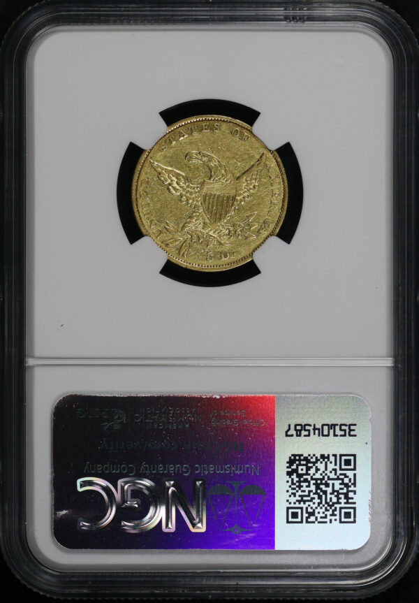 Reverse of this 1835 Classic Head $5 NGC AU-53