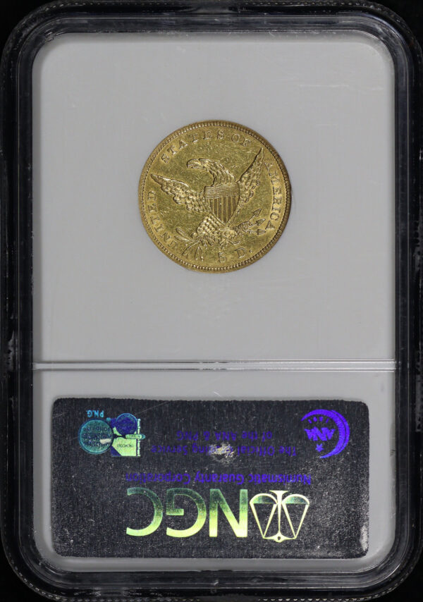 Reverse of this 1838 Classic Head $5 NGC AU-55