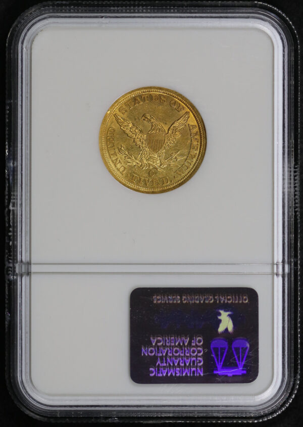 Reverse of this 1844-O Liberty Head $5 NGC MS-60