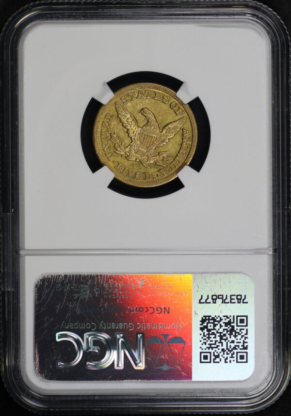 Reverse of this 1854-O Liberty Head $5 NGC AU-53