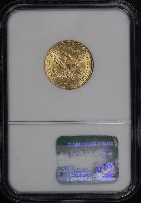 Reverse of this 1891-CC Liberty Head $5 NGC MS-63