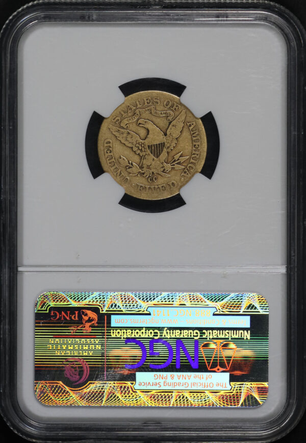 Reverse of this 1893-CC Liberty Head $5 NGC VG-10 CAC