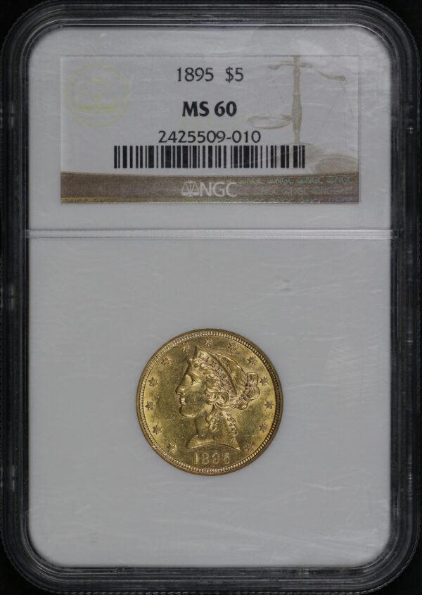 Obverse of this 1895 Liberty Head $5 NGC MS-60