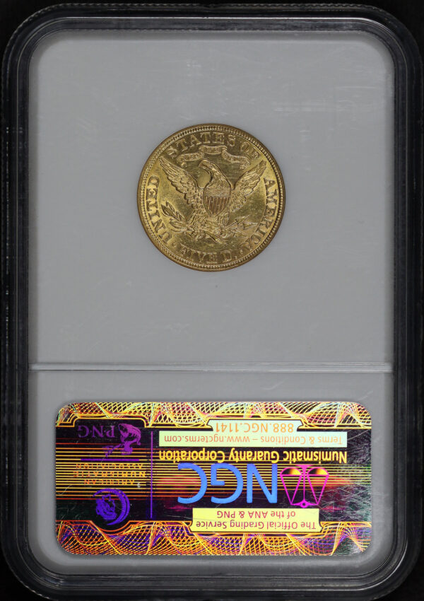 Reverse of this 1895 Liberty Head $5 NGC MS-60