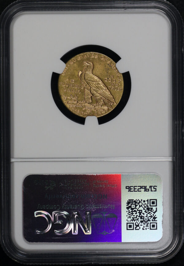 Reverse of this 1909-D Indian $5 NGC MS-62