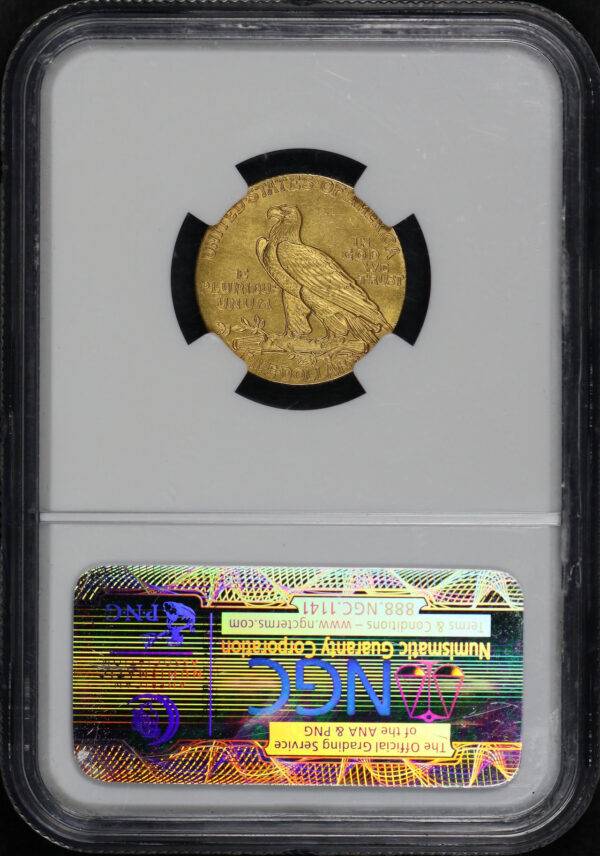 Reverse of this 1909-O Indian $5 NGC MS-64