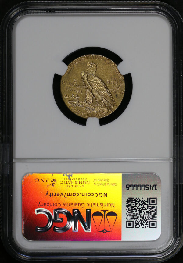 Reverse of this 1913 Indian $5 NGC AU-58
