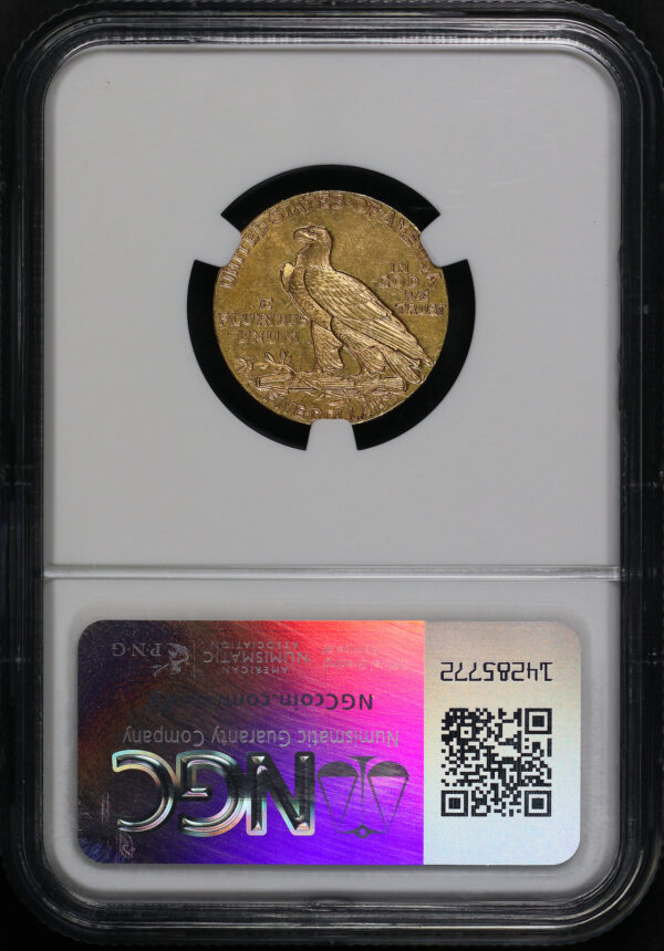 Reverse of this 1913-S Indian $5 NGC MS-62
