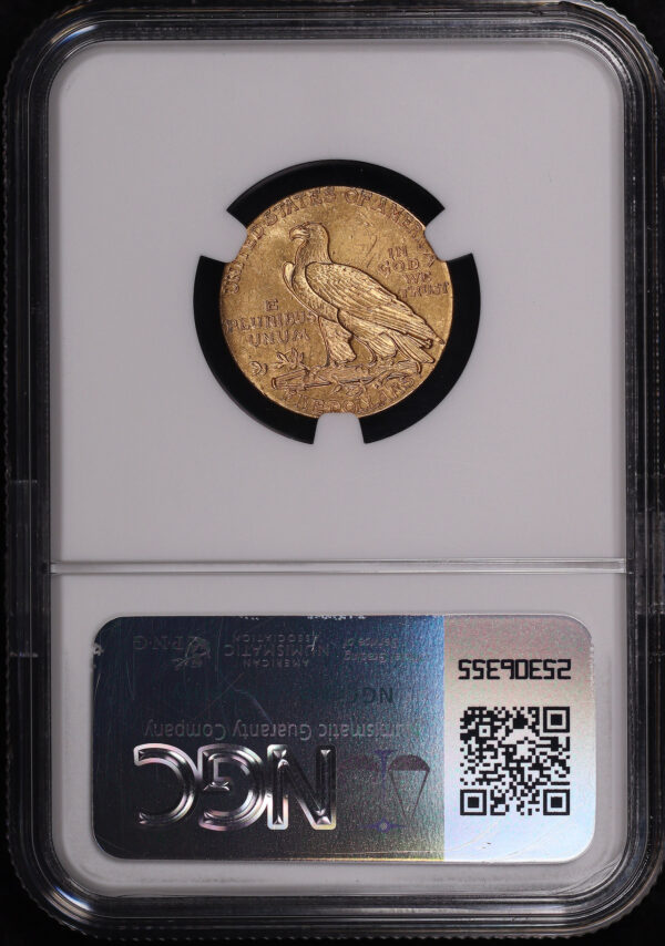 Reverse of this 1914 Indian $5 NGC MS-61