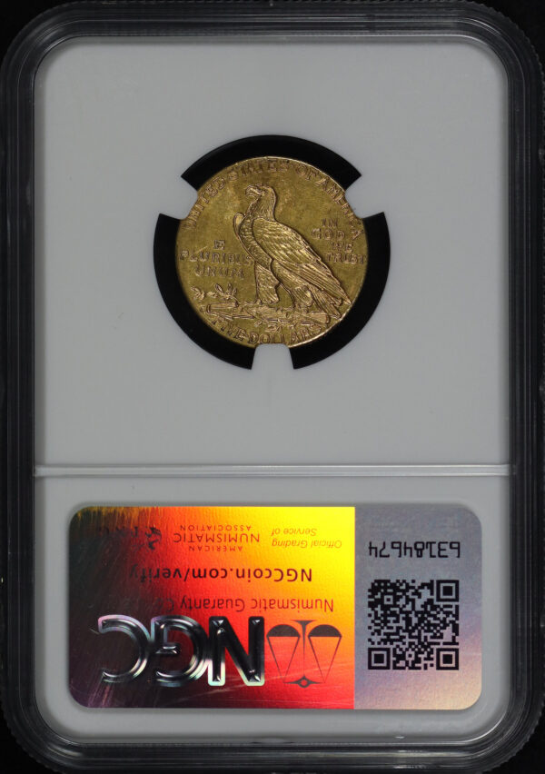 Reverse of this 1914-S Indian $5 NGC MS-61