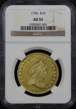 Obverse of this 1796 Draped Bust $10 NGC AU-55