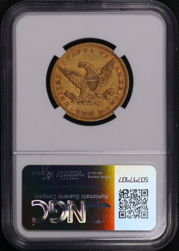 Reverse of this 1849 Liberty Head $10 NGC AU-55