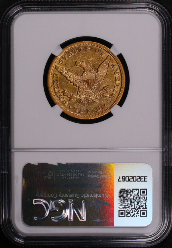 Reverse of this 1853-O Liberty Head $10 NGC AU-55