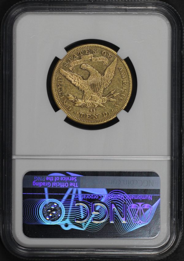 Reverse of this 1878-CC Liberty Head $10 NGC AU-53