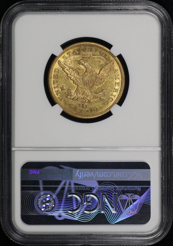 Reverse of this 1880-CC Liberty Head $10 NGC MS-60