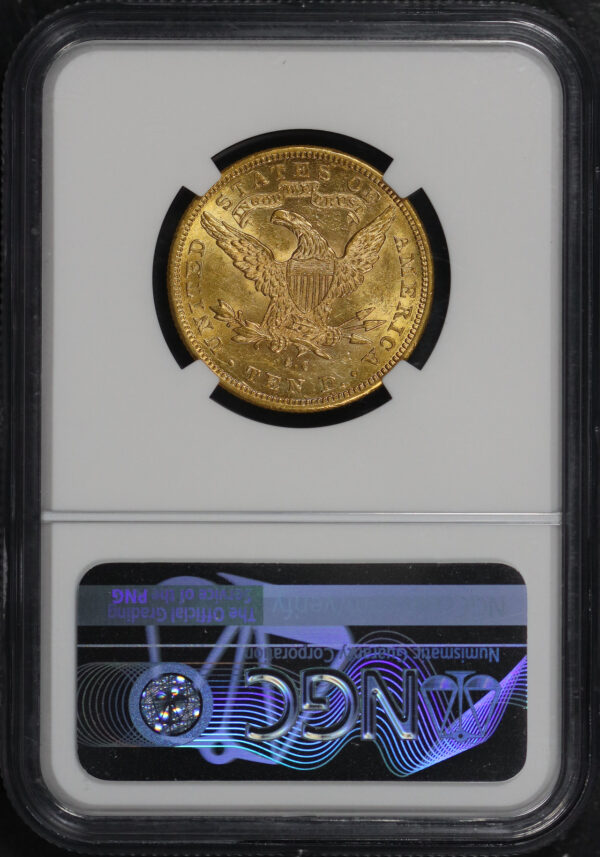 Reverse of this 1883-CC Liberty Head $10 NGC MS-60
