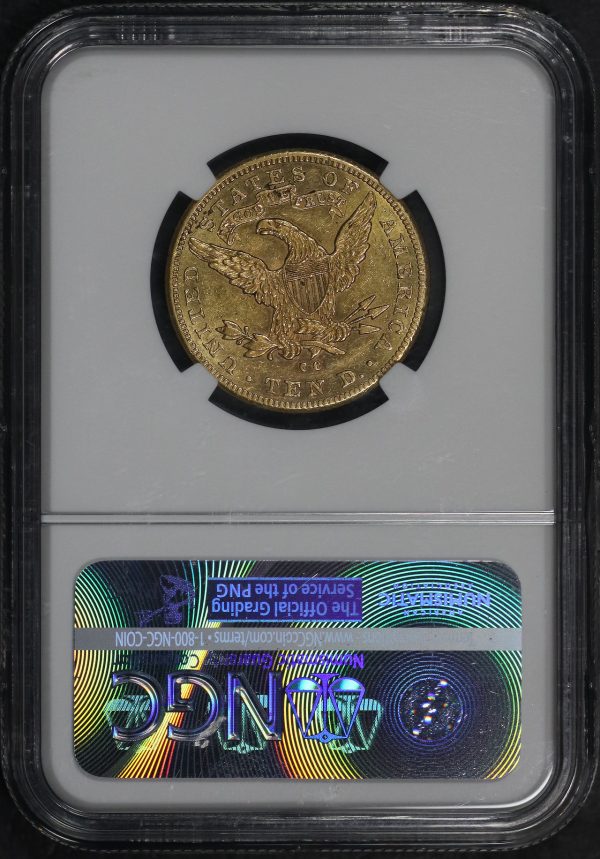 Reverse of this 1884-CC Liberty Head $10 NGC AU-58