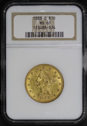 Obverse of this 1888-O Liberty Head $10 NGC MS-61