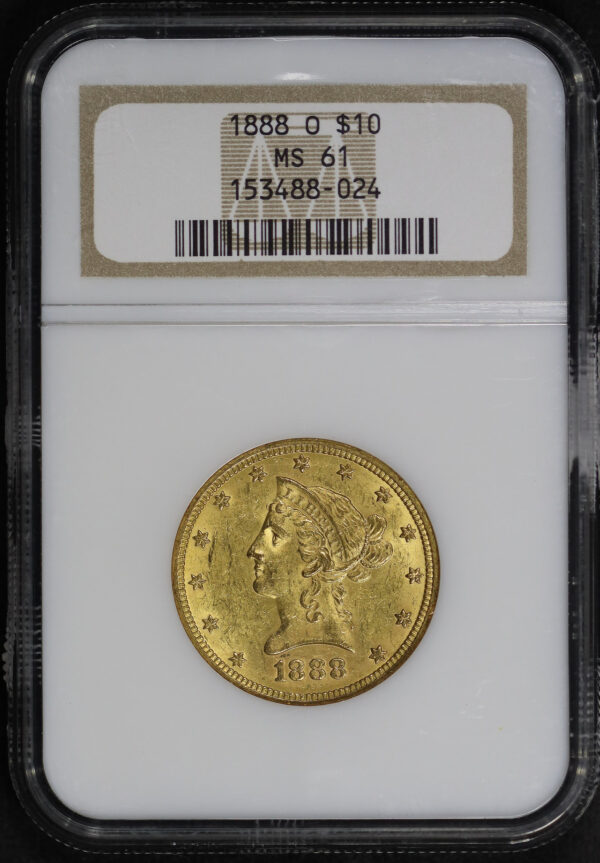 Obverse of this 1888-O Liberty Head $10 NGC MS-61