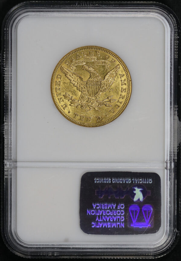 Reverse of this 1888-O Liberty Head $10 NGC MS-61