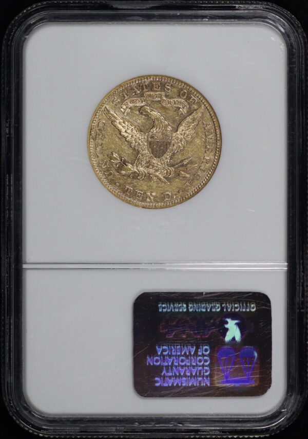 Reverse of this 1889 Liberty Head $10 NGC AU-55