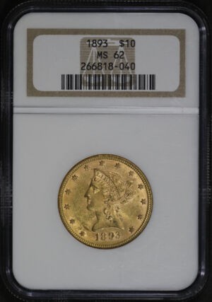 Obverse of this 1893 Liberty Head $10 NGC MS-62