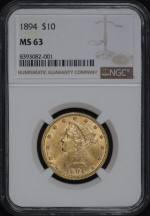 Obverse of this 1894 Liberty Head $10 NGC MS-63