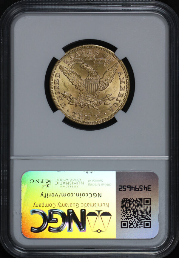 Reverse of this 1894 Liberty Head $10 NGC MS-63
