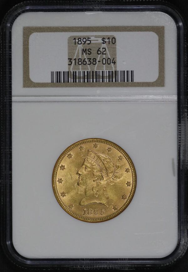 Obverse of this 1895 Liberty Head $10 NGC MS-62