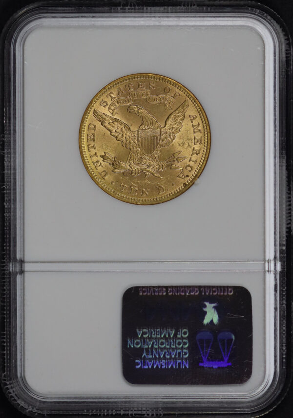 Reverse of this 1895 Liberty Head $10 NGC MS-62