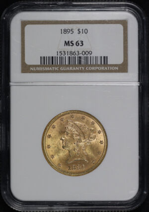 Obverse of this 1895 Liberty Head $10 NGC MS-63